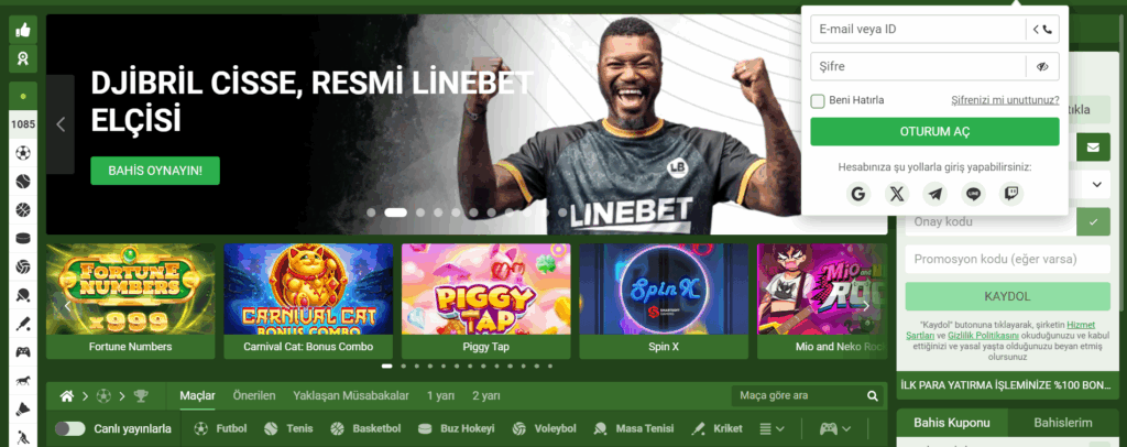 Linebet Giriş Süreci